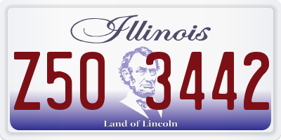 IL license plate Z503442