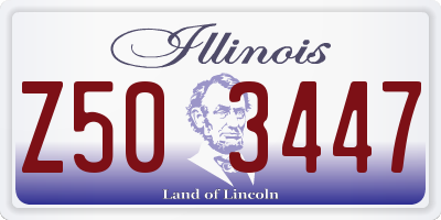 IL license plate Z503447