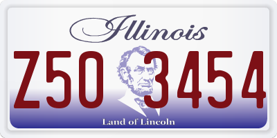 IL license plate Z503454