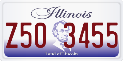 IL license plate Z503455