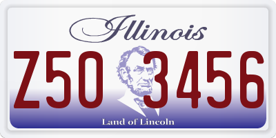 IL license plate Z503456