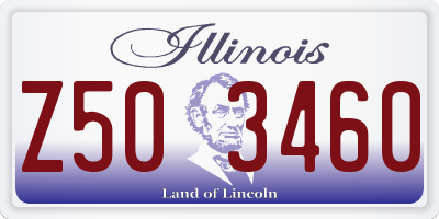 IL license plate Z503460