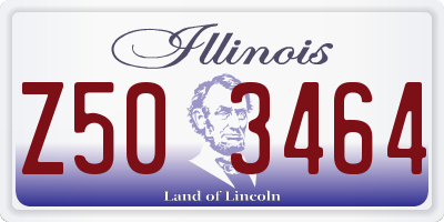 IL license plate Z503464