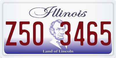IL license plate Z503465
