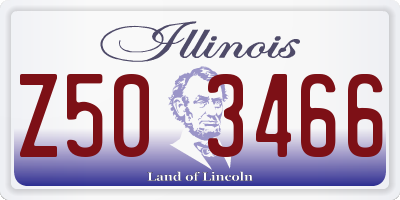 IL license plate Z503466