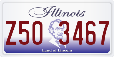 IL license plate Z503467