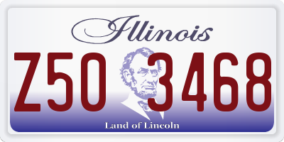 IL license plate Z503468