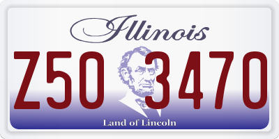 IL license plate Z503470