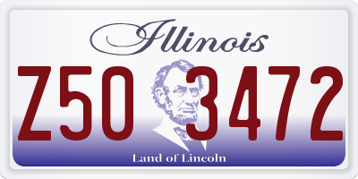 IL license plate Z503472