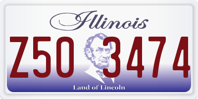 IL license plate Z503474