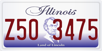 IL license plate Z503475