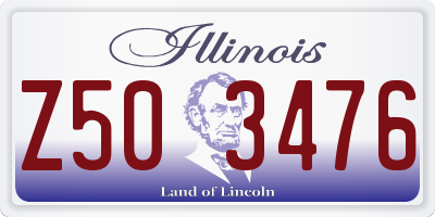 IL license plate Z503476