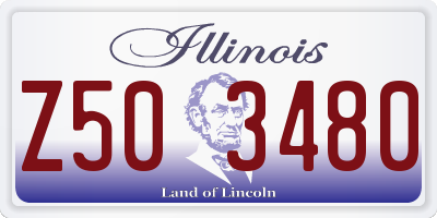 IL license plate Z503480
