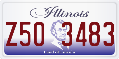 IL license plate Z503483