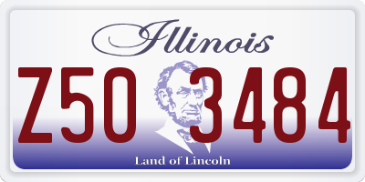 IL license plate Z503484