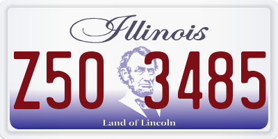 IL license plate Z503485