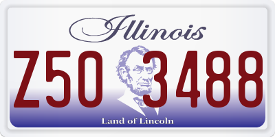 IL license plate Z503488
