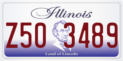 IL license plate Z503489