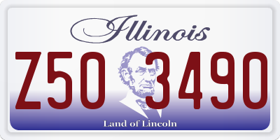 IL license plate Z503490