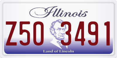 IL license plate Z503491