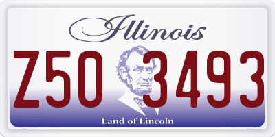 IL license plate Z503493