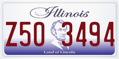 IL license plate Z503494