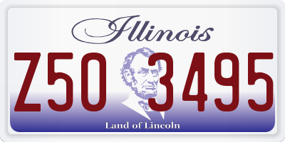 IL license plate Z503495