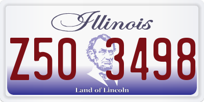 IL license plate Z503498