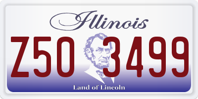 IL license plate Z503499