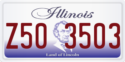 IL license plate Z503503