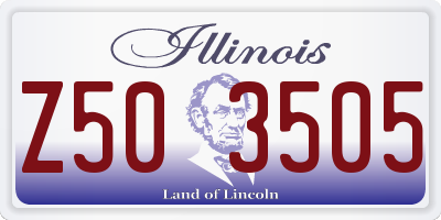IL license plate Z503505