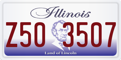 IL license plate Z503507