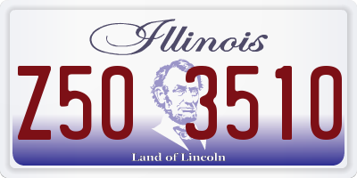 IL license plate Z503510