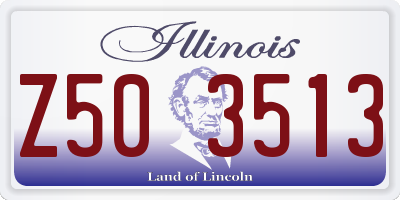 IL license plate Z503513