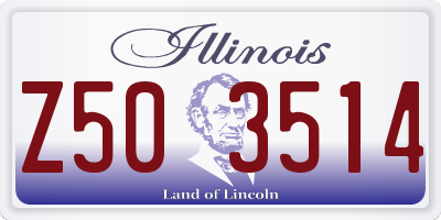 IL license plate Z503514
