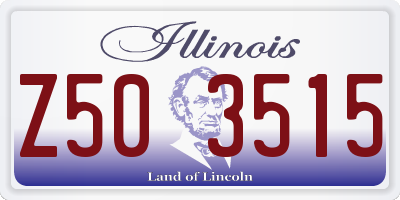 IL license plate Z503515