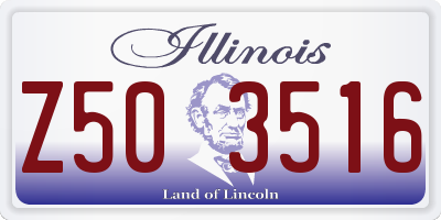 IL license plate Z503516