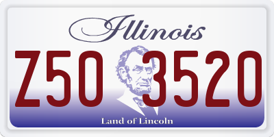 IL license plate Z503520