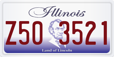 IL license plate Z503521