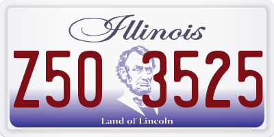 IL license plate Z503525
