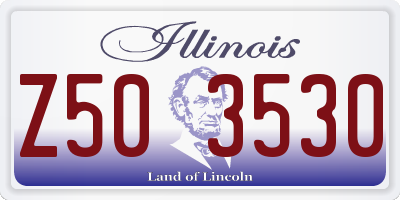 IL license plate Z503530