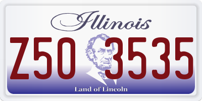 IL license plate Z503535