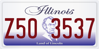 IL license plate Z503537