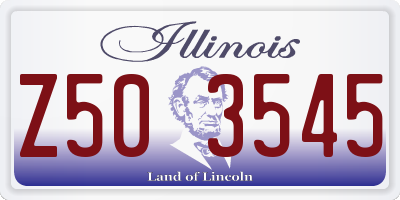 IL license plate Z503545