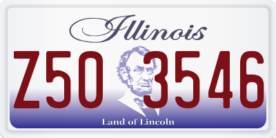 IL license plate Z503546