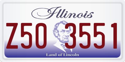 IL license plate Z503551