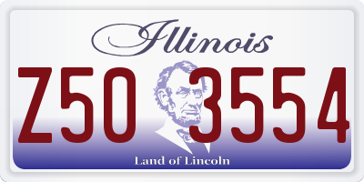 IL license plate Z503554