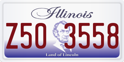 IL license plate Z503558
