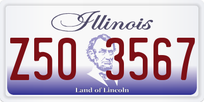 IL license plate Z503567