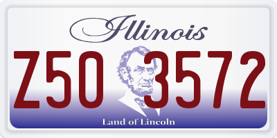 IL license plate Z503572